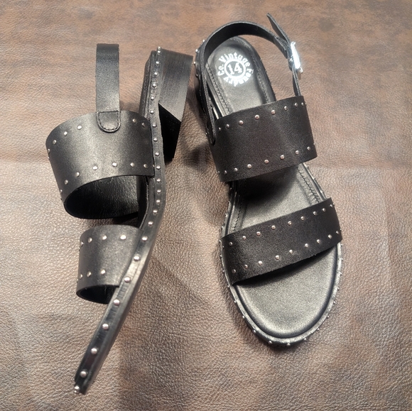 Vintage Foundry Co Linda Leather Studded Slingback Sandal Size 10 NIB - Picture 3 of 9